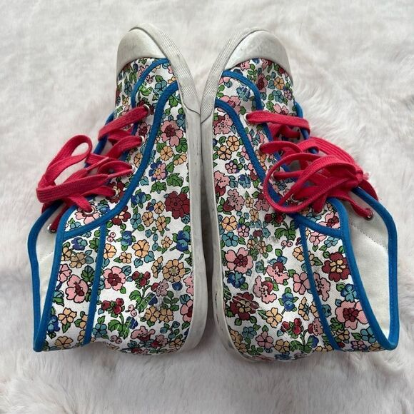 Johnnie B. Mini Boden Floral Canvas High Top Sneakers Colorful Spring size 40 - Picture 6 of 12